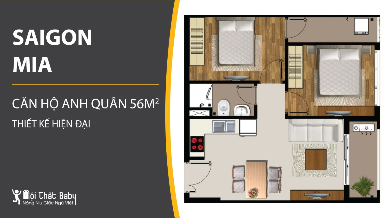 Tổng hợp các mẫu thiết kế nội thất chung cư Saigon Mia